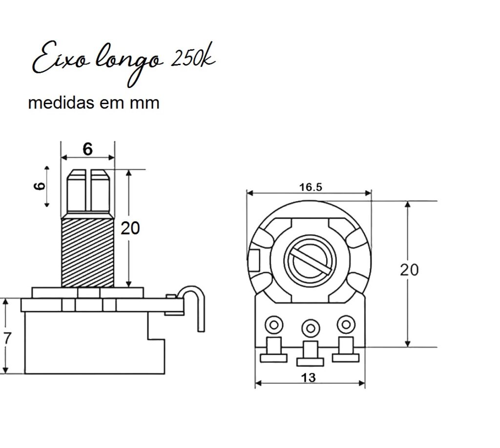 Kit Potenziometri Per Chitarra - 3 Pezzi A250K E B500K, Controllo Kit Potenziometri Per Chitarra - 3 Pezzi A250K E B500K, Controllo